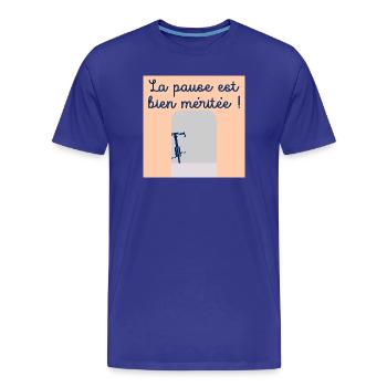Rad-Rad-Pause - Männer Premium Bio T-Shirt - Königsblau - Vorne - Damien (186cm)