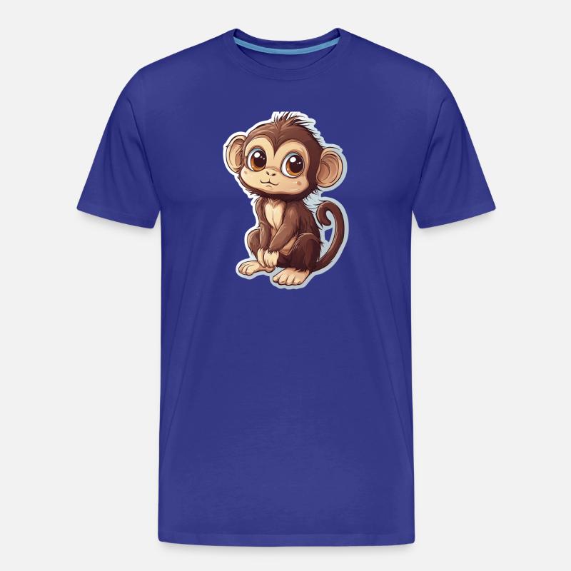 Affe Süsses Äffchen Geschenk für Affenfans - Männer Premium Bio T-Shirt - Königsblau