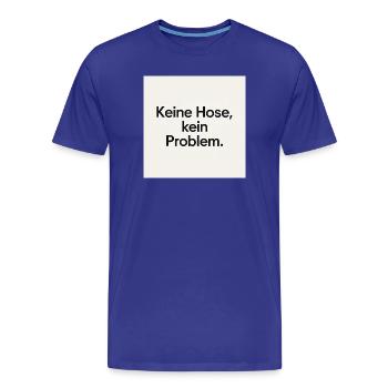 JensJensen - Männer Premium Bio T-Shirt - Königsblau - Vorne - Damien (186cm)