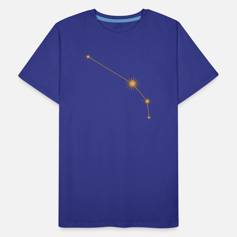 Stern Konstellation Widder Sternzeichen Sternzeichen Golden Männer Premium Bio T-Shirt