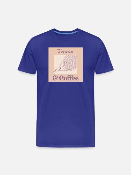 Tennis-Kaffee - Männer Premium Bio T-Shirt - Königsblau