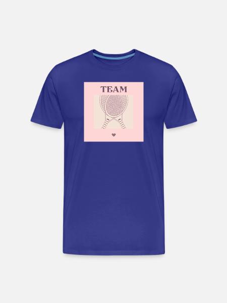 TEAM TENNIS HEART - Men's Premium Organic T-Shirt - royal blue