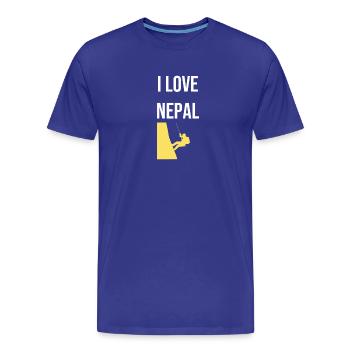 Nepal Outdoor Hoodie - Männer Premium Bio T-Shirt - Königsblau - Vorne - Damien (186cm)
