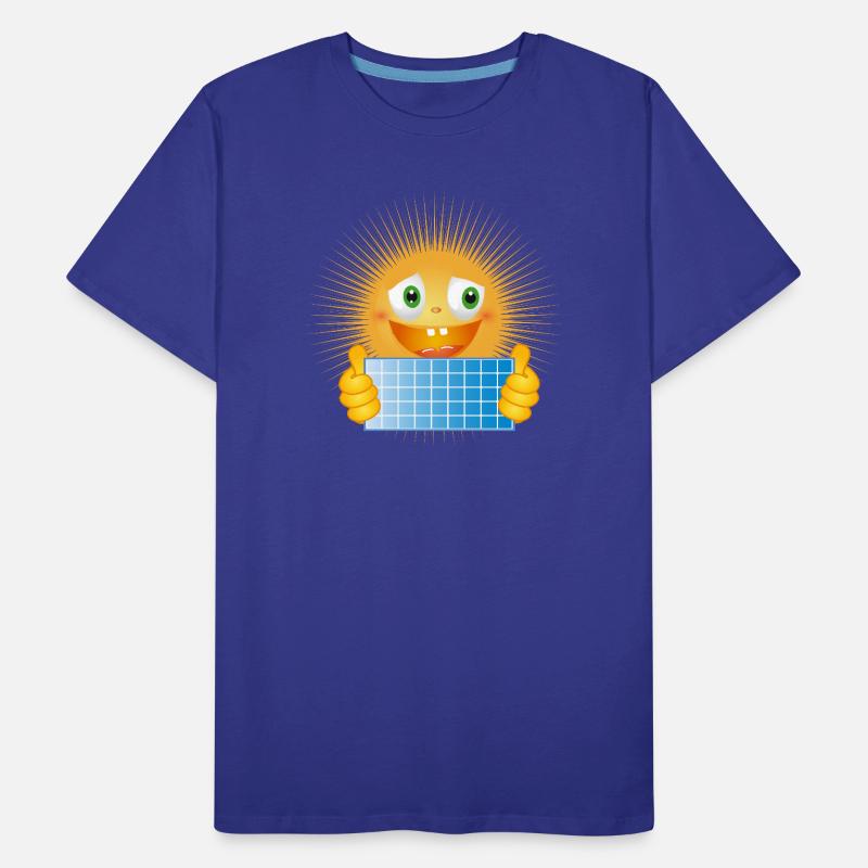 Bright sun with solar panel Men's Premium Organic T-Shirt