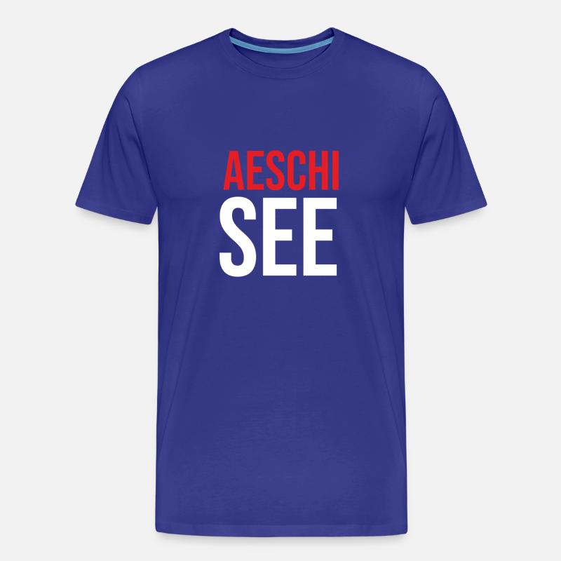 Aeschisee Souvenir - Männer Premium Bio T-Shirt - Königsblau