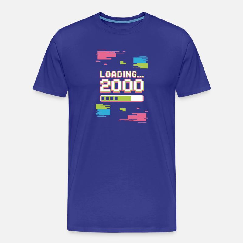 Retro Loading 2000 Pixel - Männer Premium Bio T-Shirt - Königsblau