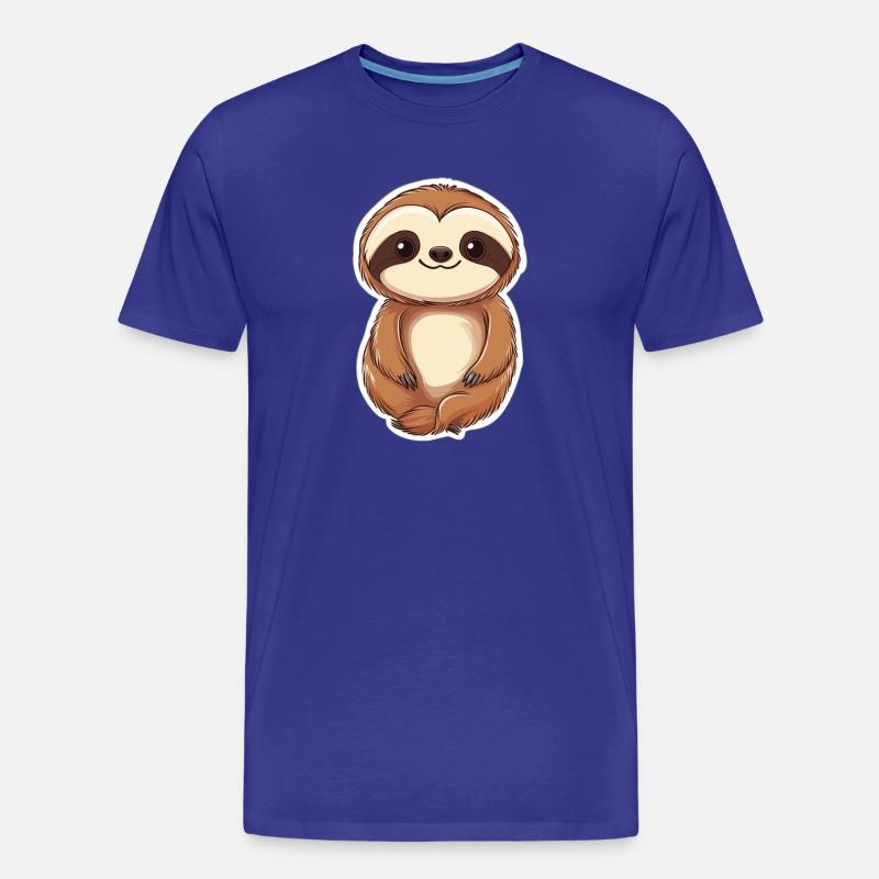 Faultier - Männer Premium Bio T-Shirt - Königsblau