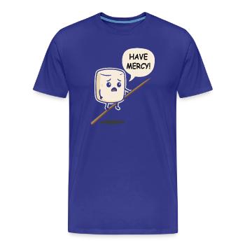 Sweet Marshmallow dit - Ayez pitié ! - T-shirt bio Premium Homme - bleu roi - Devant - Damien (186cm)