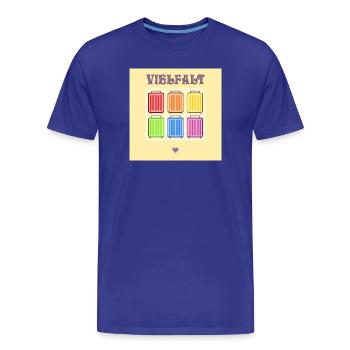 VIELFALT INKLUSION PRIDE KOFFER - Männer Premium Bio T-Shirt - Königsblau - Vorne - Damien (186cm)