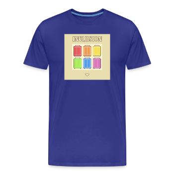 Inclusion Diversit Pride Fiert Suitcase - Men's Premium Organic T-Shirt - royal blue - Front - Damien (186cm)