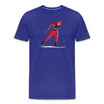Cross-country skiing - Men's Premium Organic T-Shirt - royal blue - Front - Damien (186cm)
