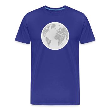 Geometrischer Globus Design - Männer Premium Bio T-Shirt - Königsblau - Vorne - Damien (186cm)