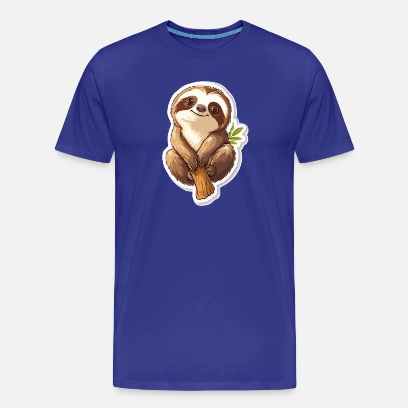 Faultier - Männer Premium Bio T-Shirt - Königsblau