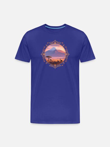 Kilimandscharo-Landschaft - Männer Premium Bio T-Shirt - Königsblau