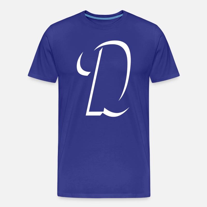 Letter D, Name, der Buchstabe D - Männer Premium Bio T-Shirt - Königsblau
