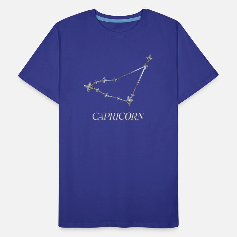 Constellation du Capricorne – Constellation minimale argentée T-shirt bio Premium Homme