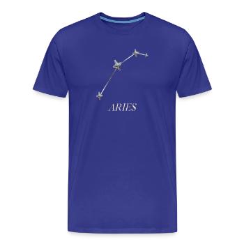 Aries Zodiac - Männer Premium Bio T-Shirt - Königsblau - Vorne - Damien (186cm)