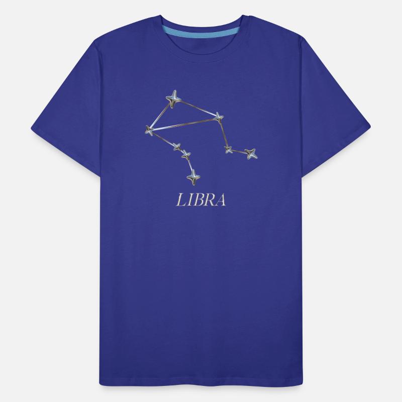 Libra Constellation – Silver Minimal Constellation Men's Premium Organic T-Shirt