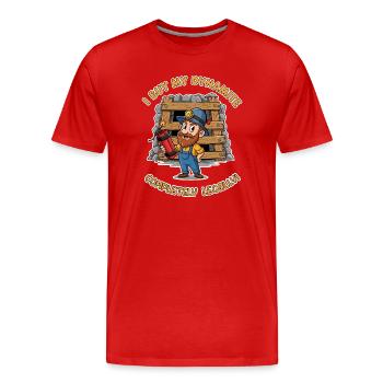 Dynamit-Miner ! - Männer Premium Bio T-Shirt - Rot - Vorne - Damien (186cm)