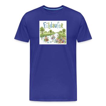Fuldaufer : l’aventure fluviale ! - T-shirt bio Premium Homme - bleu roi - Devant - Damien (186cm)