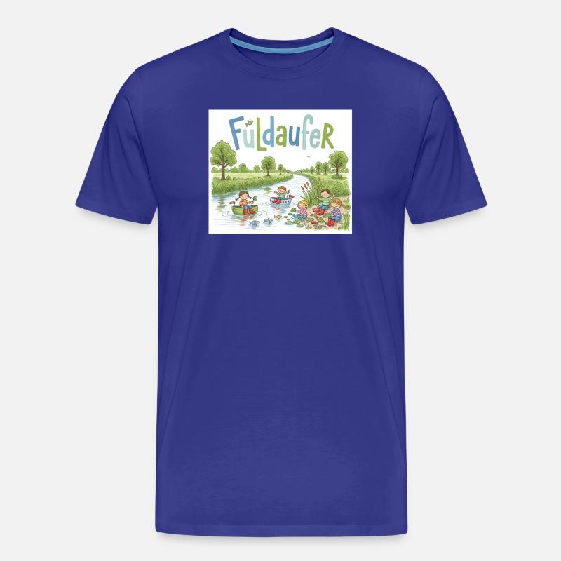 Fuldaufer: Fluss-Abenteuer ! - Männer Premium Bio T-Shirt - Königsblau