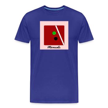 TENNIS-MOMENTE ENTSCHEIDENDE SEKUNDEN - Männer Premium Bio T-Shirt - Königsblau - Vorne - Damien (186cm)