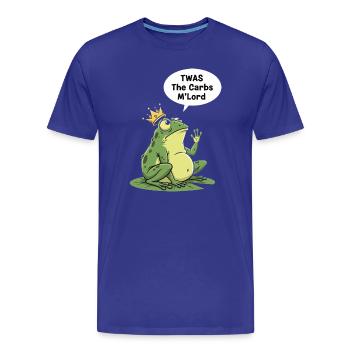Königlicher Frosch Kohlenhydratkönig Design - Männer Premium Bio T-Shirt - Königsblau - Vorne - Damien (186cm)