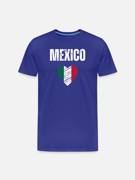 J’aime le Mexique, drapeau du Mexique - T-shirt bio Premium Homme - bleu roi