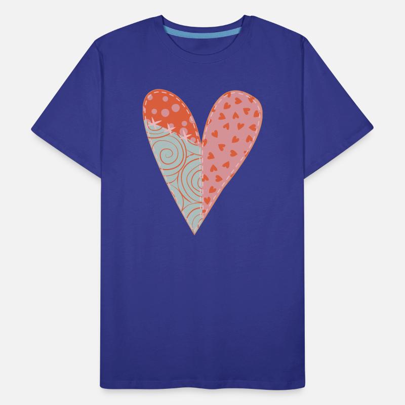 Patchwork Herz Nr. 1 Männer Premium Bio T-Shirt
