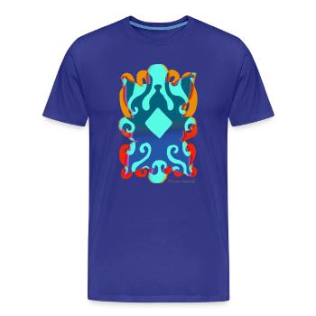formulaires-tapisserie-2023-2_-5- - T-shirt bio Premium Homme - bleu roi - Devant - Damien (186cm)