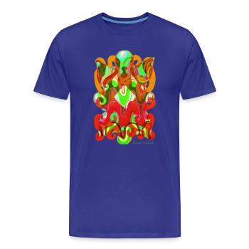 formulaires-tapisserie-2023-2_-6- - T-shirt bio Premium Homme - bleu roi - Devant - Damien (186cm)