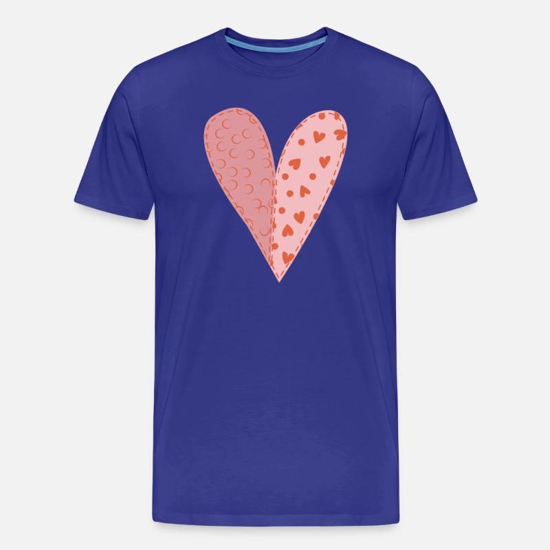 Patchwork Herz Nr. 9 - Männer Premium Bio T-Shirt - Königsblau