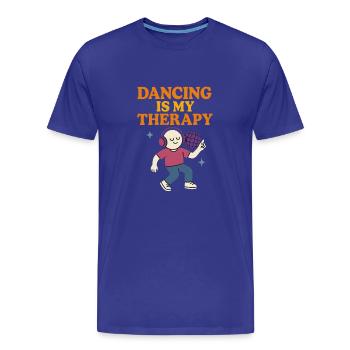 Dancing Therapy Illustration - T-shirt bio Premium Homme - bleu roi - Devant - Damien (186cm)