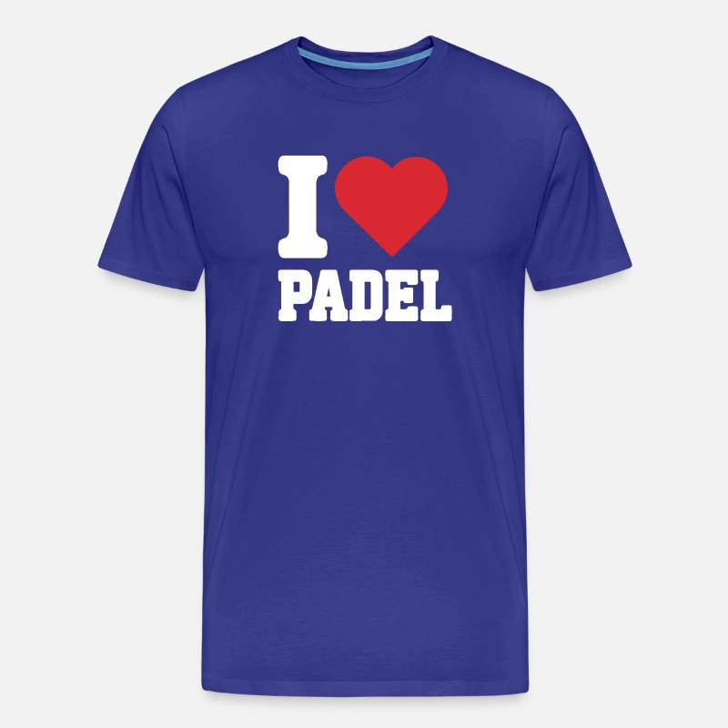 Ich liebe Padel - Männer Premium Bio T-Shirt - Königsblau