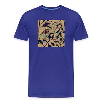 Roasted leaves - Men's Premium Organic T-Shirt - royal blue - Front - Damien (186cm)