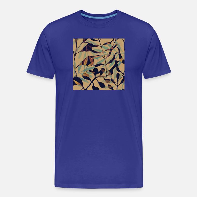 Geröstete Blätter - Männer Premium Bio T-Shirt - Königsblau