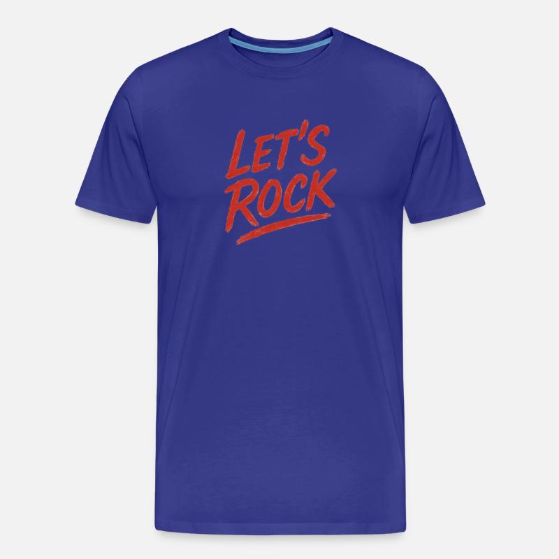 Lebendiges Rock-Text-Grafikdesign - Männer Premium Bio T-Shirt - Königsblau