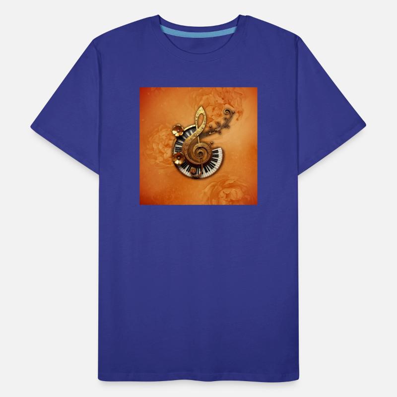 Style musical abstrait avec des fleurs T-shirt bio Premium Homme