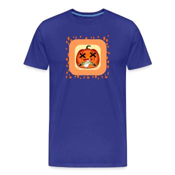 HALLOWEEN PUMPKIN BABY - Men's Premium Organic T-Shirt - royal blue - Front - Damien (186cm)