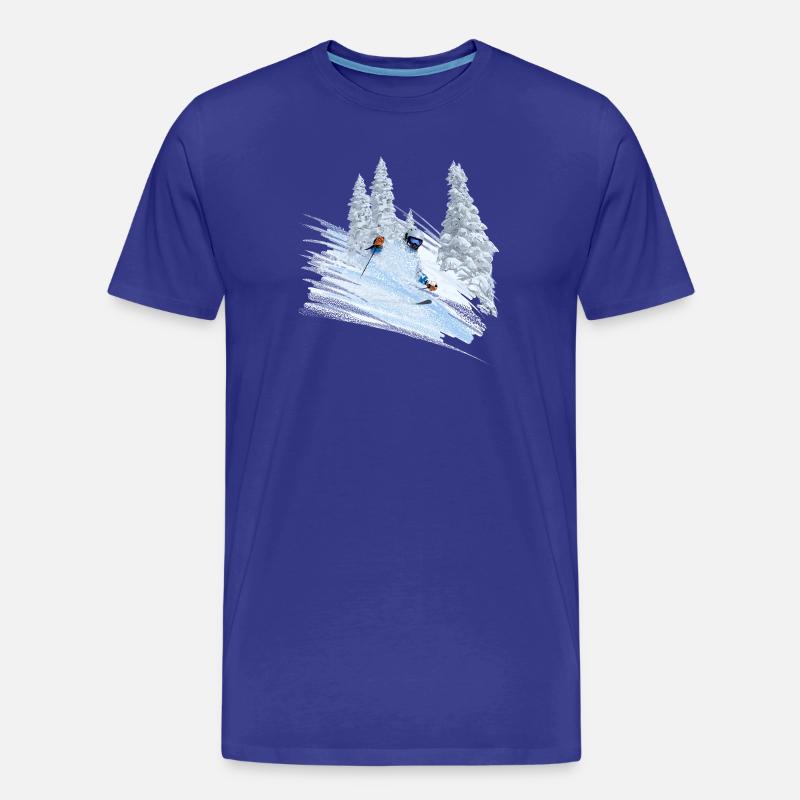 Ski - Männer Premium Bio T-Shirt - Königsblau