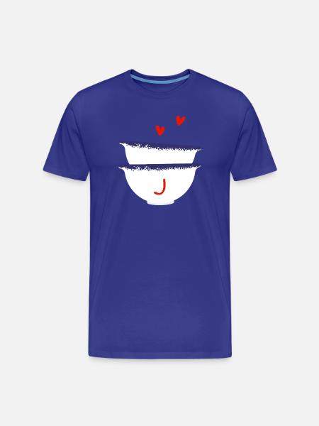 Letter J Breton bowls - Men's Premium Organic T-Shirt - royal blue
