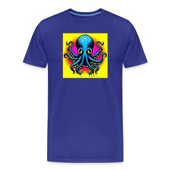 Krake - Männer Premium Bio T-Shirt - Königsblau - Vorne - Damien (186cm)