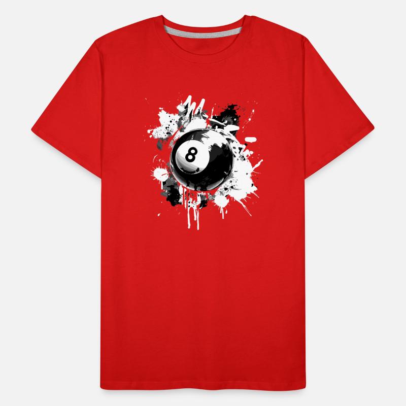 Conception créative de billard à 8 boules T-shirt bio Premium Homme