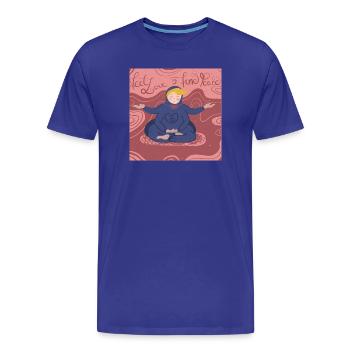 Feel love - Men's Premium Organic T-Shirt - royal blue - Front - Damien (186cm)
