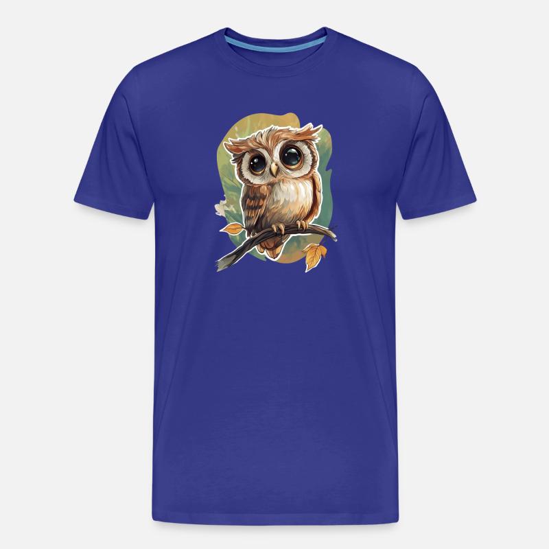 Eule - Männer Premium Bio T-Shirt - Königsblau