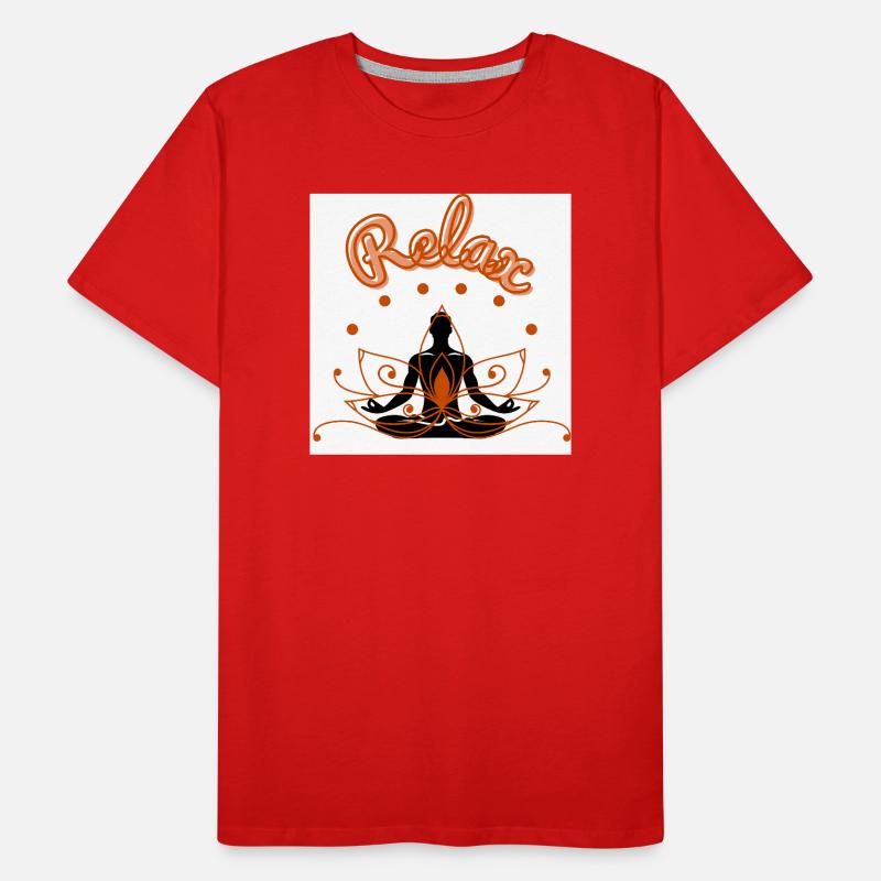 Lotus relaxant Conception de pleine conscience T-shirt bio Premium Homme