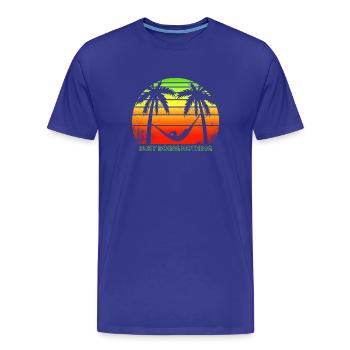 Onda Tropische entspannende Silhouette - Männer Premium Bio T-Shirt - Königsblau - Vorne - Damien (186cm)