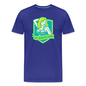 Gelsenkirchen Superstar - T-shirt bio Premium Homme - bleu roi - Devant - Damien (186cm)