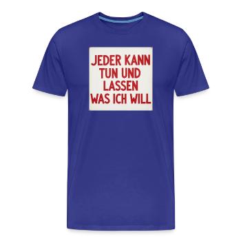 Faire et ne pas faire - T-shirt bio Premium Homme - bleu roi - Devant - Damien (186cm)
