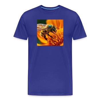 bee - Men's Premium Organic T-Shirt - royal blue - Front - Damien (186cm)